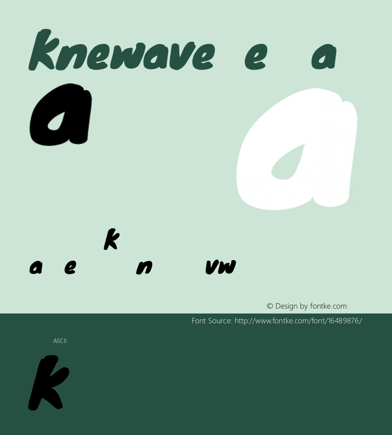 Knewave Regular Version 1.001图片样张