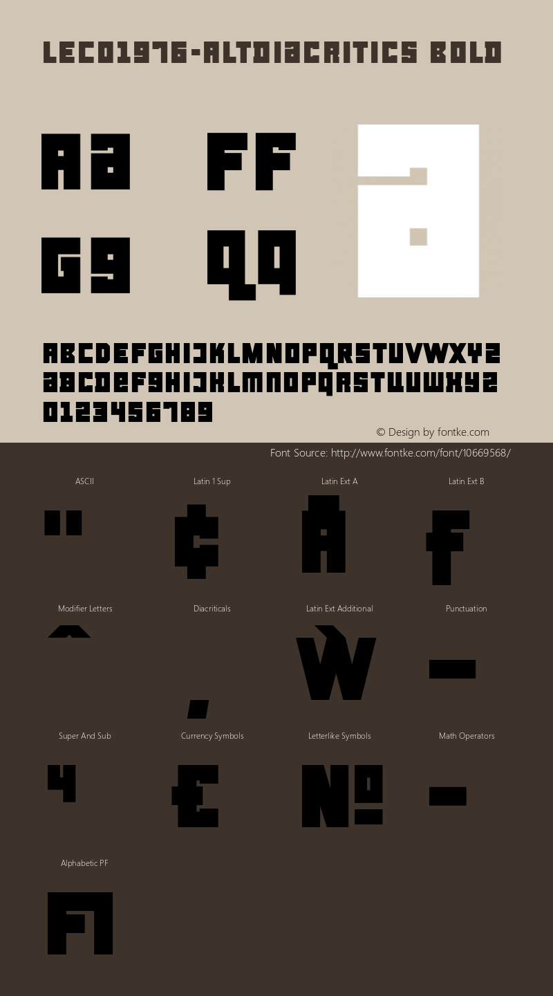 LECO1976-Altdiacritics Bold Version 1.001 2009;com.myfonts.carnoky.leco-1976.alt-diacritics-bold.wfkit2.3qZ4图片样张