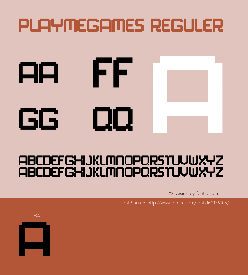 PlayMeGames Reguler Version 1.002;Fontself Maker 1.1.0图片样张