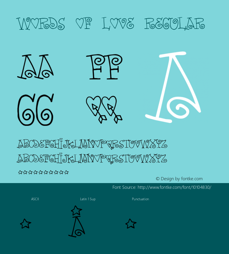 Words of love Regular 1图片样张