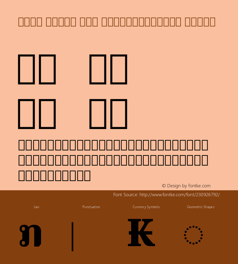 Noto Serif Lao SemiCondensed Black Version 2.000图片样张