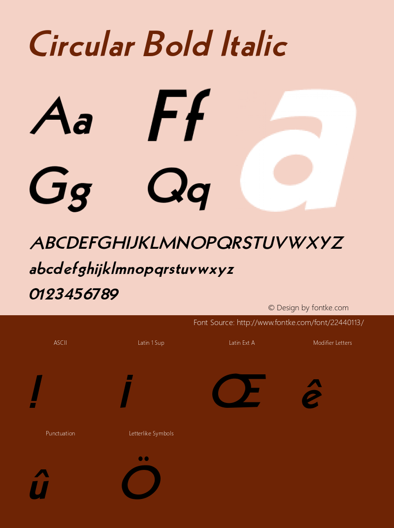 Circular Bold Italic V1.00图片样张