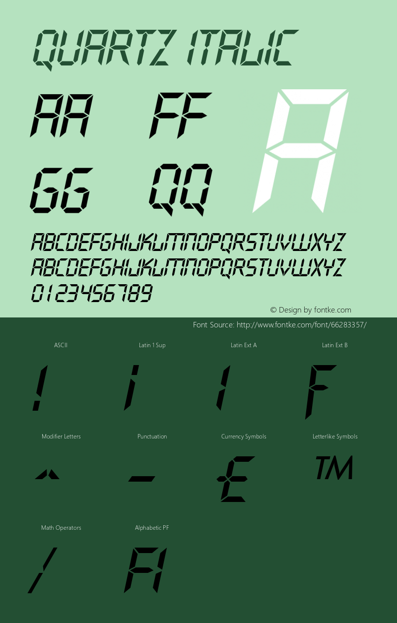 Quartz-Italic Version 1.000图片样张