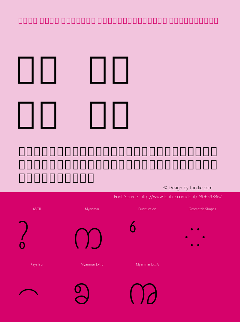 Noto Sans Myanmar ExtraCondensed ExtraLight Version 2.105; ttfautohint (v1.8) -l 8 -r 50 -G 200 -x 14 -D mymr -f none -a qsq -X 