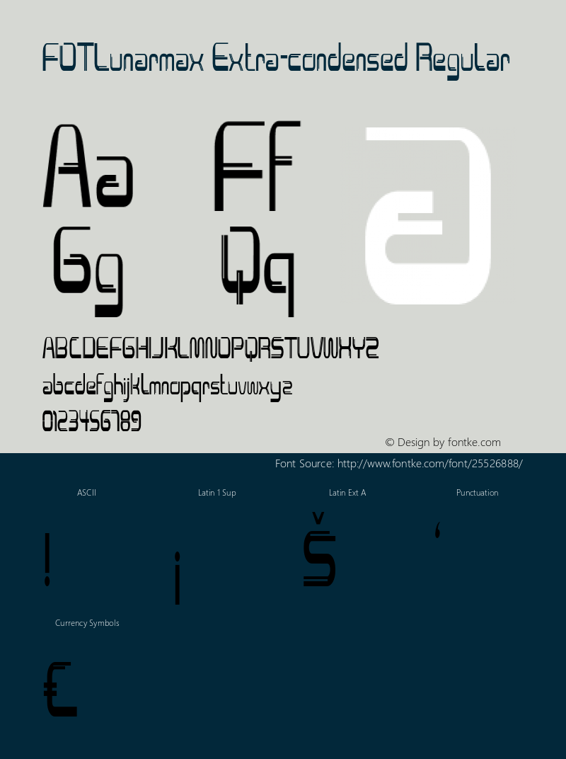 FOTLunarmax-ExtracondensedRegular Version 1.000图片样张