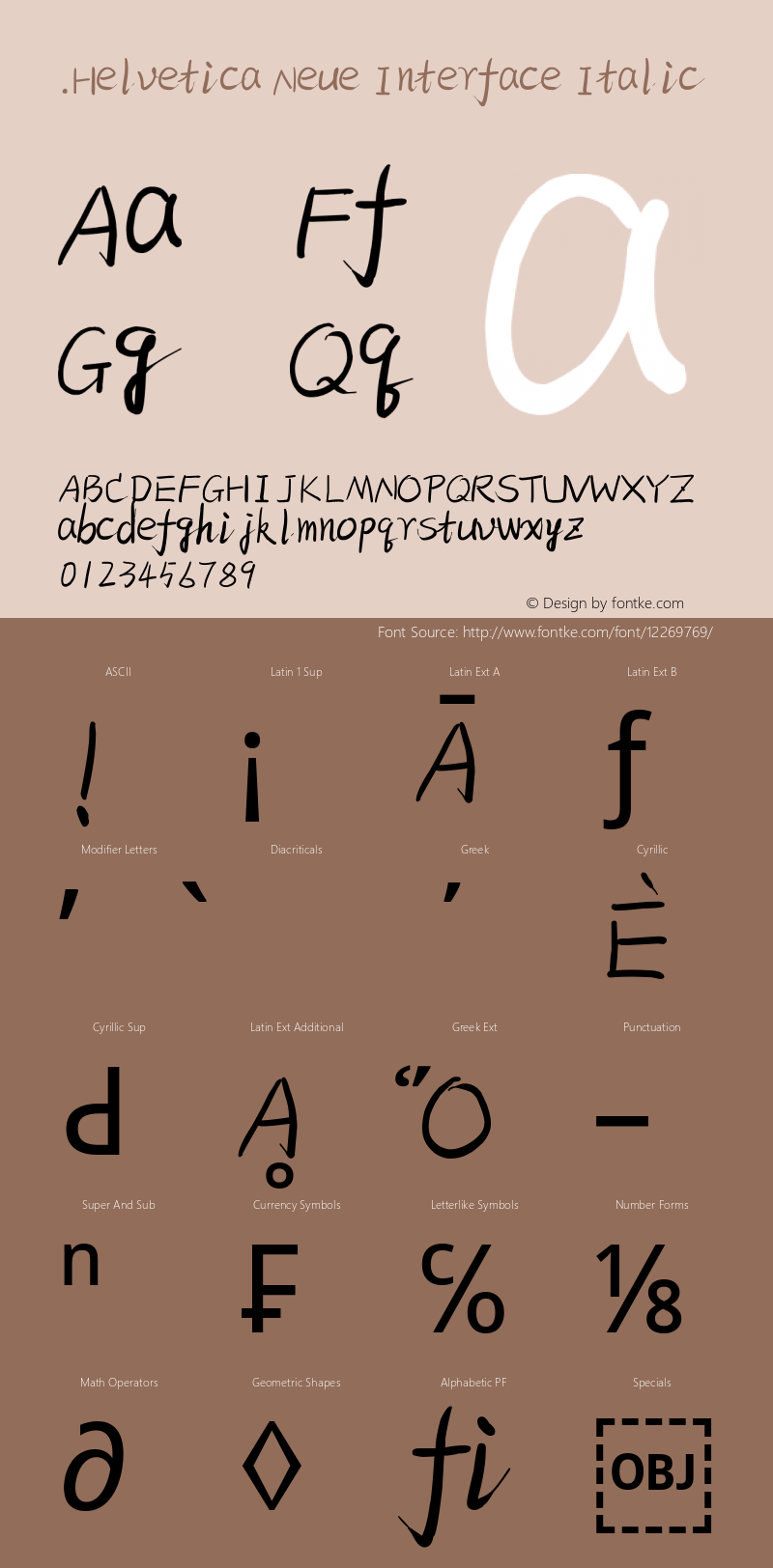 .Helvetica Neue Interface Italic 10.0d35e1图片样张