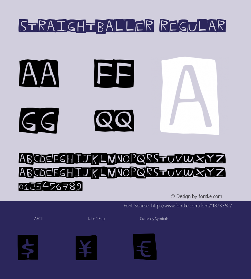 StraightBaller Regular Version 1.00 November 19, 2012, initial release图片样张