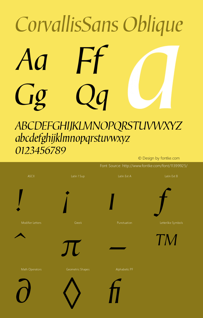 CorvallisSans Oblique Version 001.000图片样张