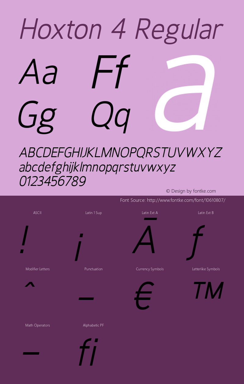 Hoxton 4 Regular 1.000;com.myfonts.northernblock.hoxton.italic.wfkit2.3Bgq图片样张