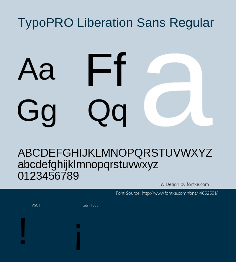 TypoPRO Liberation Sans Regular Version 2.00.1图片样张