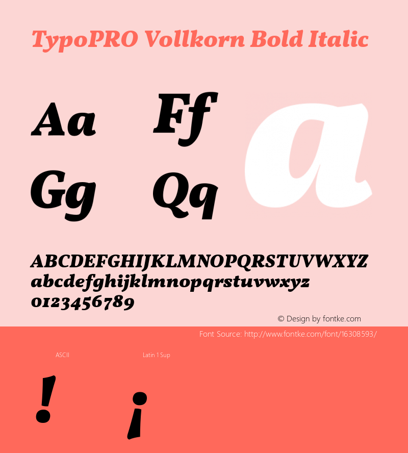 TypoPRO Vollkorn Bold Italic Version 3.005;PS 003.005;hotconv 1.0.70;makeotf.lib2.5.58329图片样张