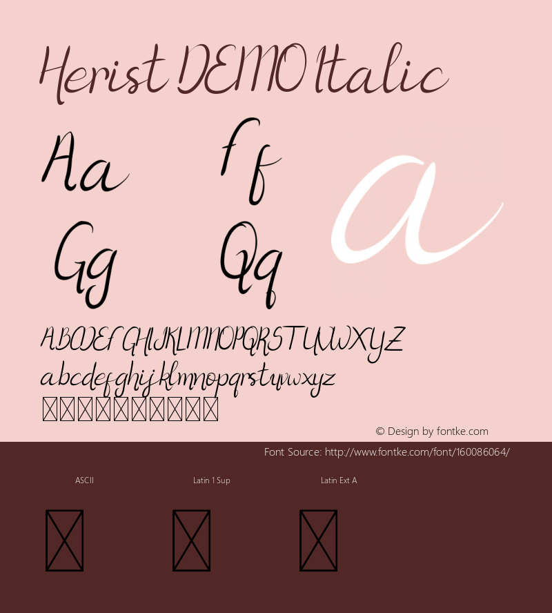 Herist DEMO Italic Version 1.002;Fontself Maker 3.3.0图片样张