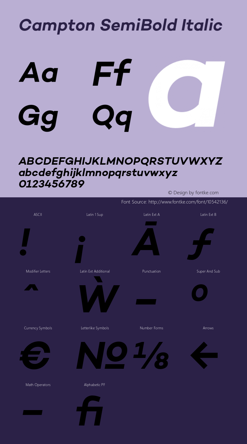 Campton SemiBold Italic Version 1.000;PS 001.000;hotconv 1.0.70;makeotf.lib2.5.58329图片样张