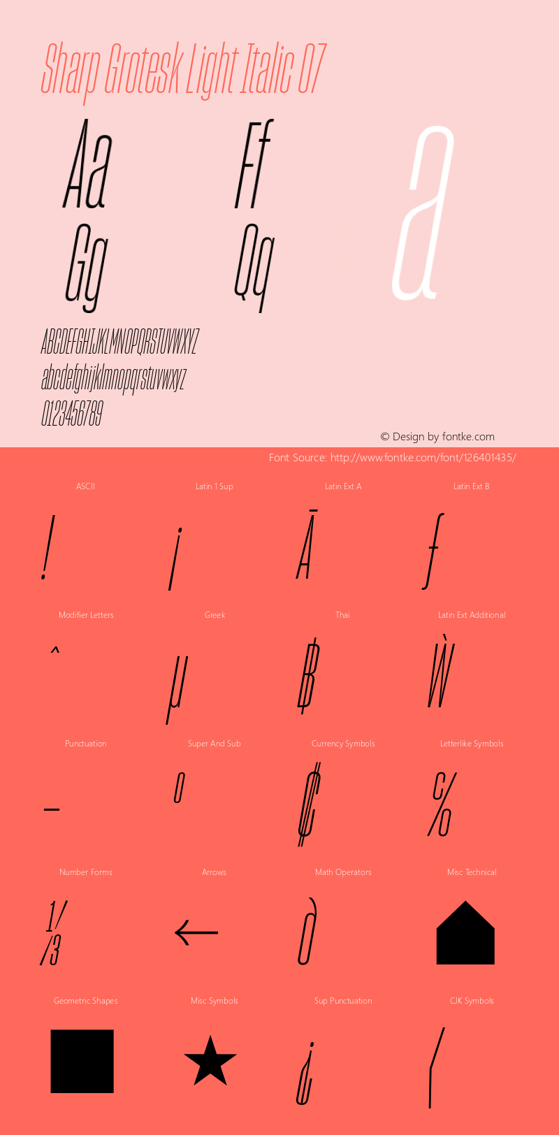 Sharp Grotesk Light Italic 07 Version 1.003图片样张