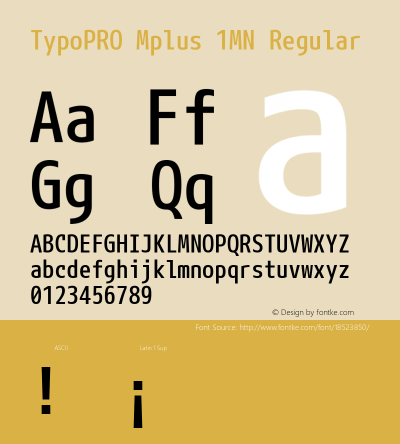 TypoPRO Mplus 1MN Regular Version 1.062图片样张