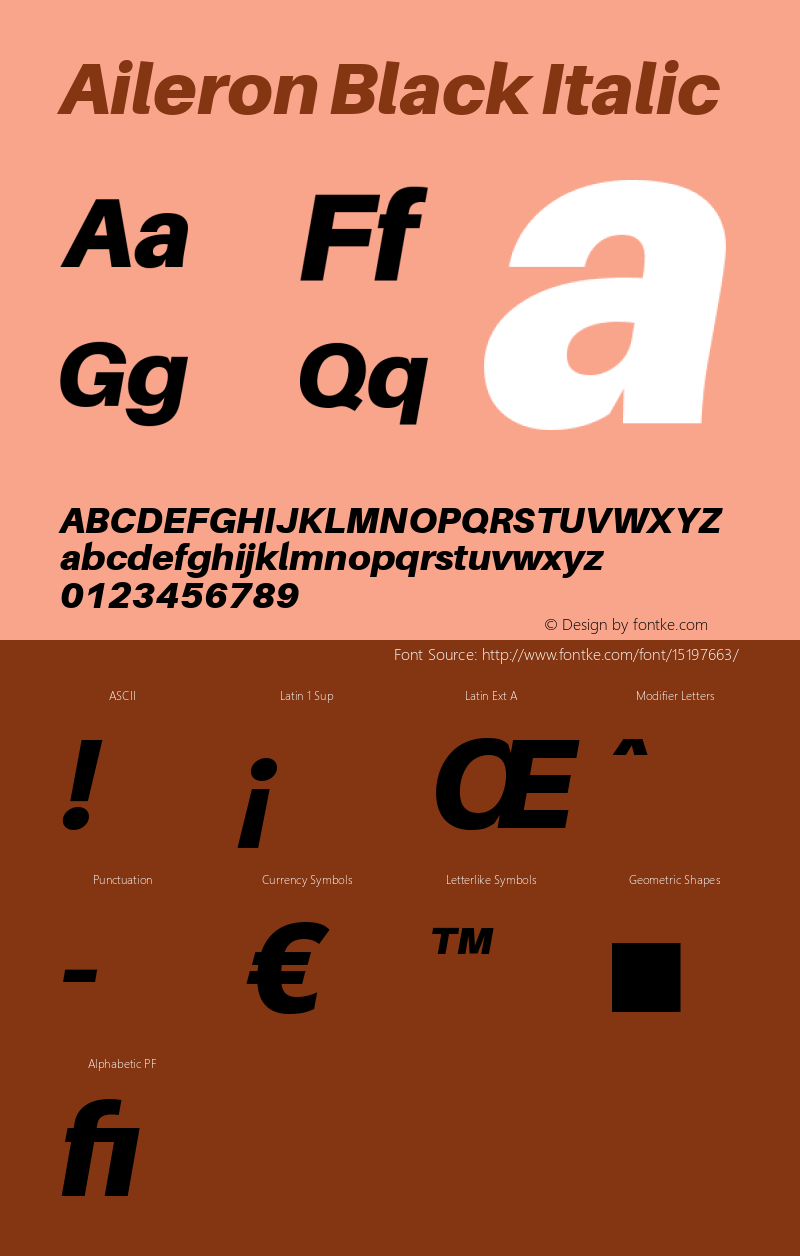 Aileron Black Italic Version 1.000;PS 001.000;hotconv 1.0.70;makeotf.lib2.5.58329图片样张
