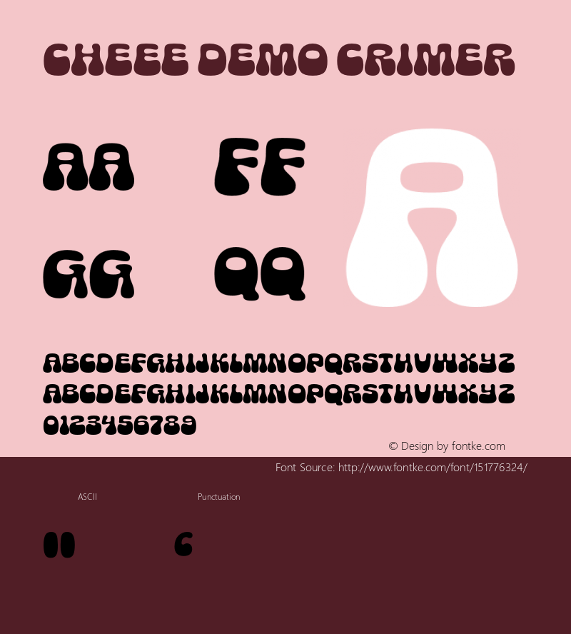 Cheee Demo Crimer Version 1.000;PS 1.3;hotconv 16.6.54;makeotf.lib2.5.65590图片样张