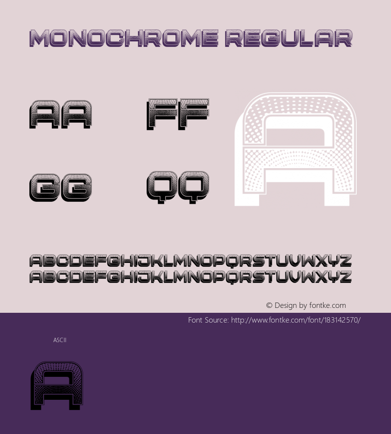 Monochrome Regular Version 1.000图片样张