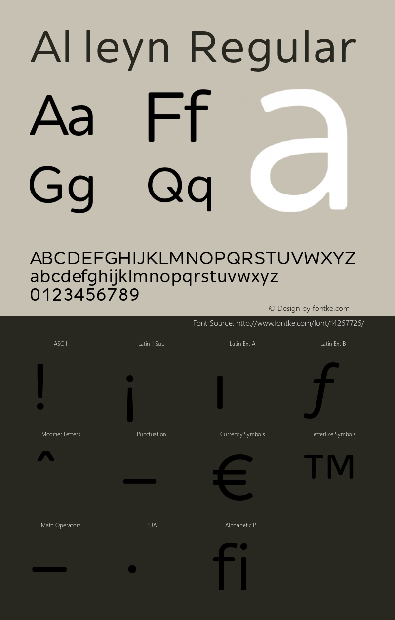 Alleyn Regular Version 1.000;com.myfonts.aviation.alleyn.regular.wfkit2.3VTR图片样张