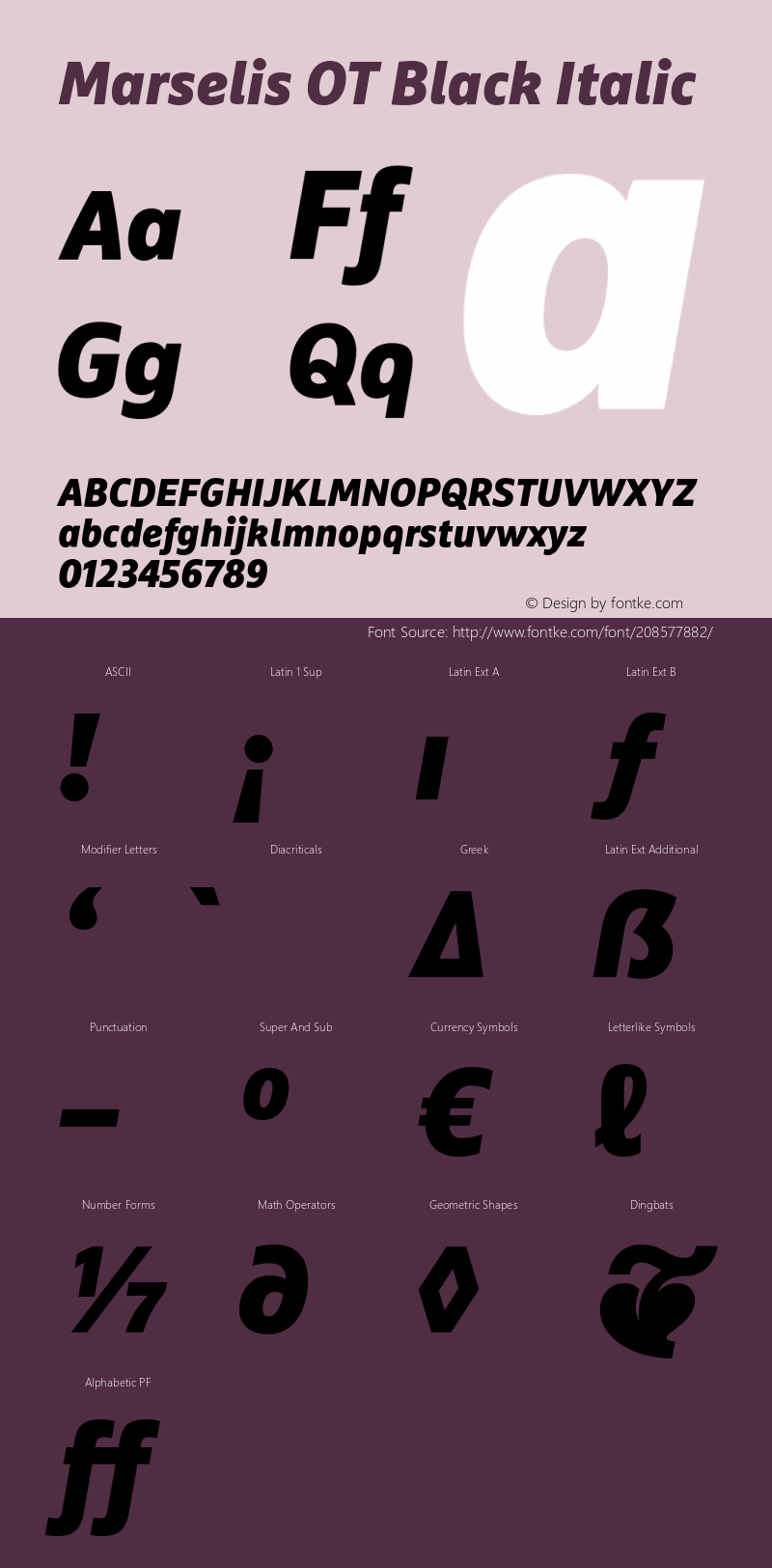 Marselis OT Black Italic Version 7.600, build 1028, FoPs, FL 5.04图片样张