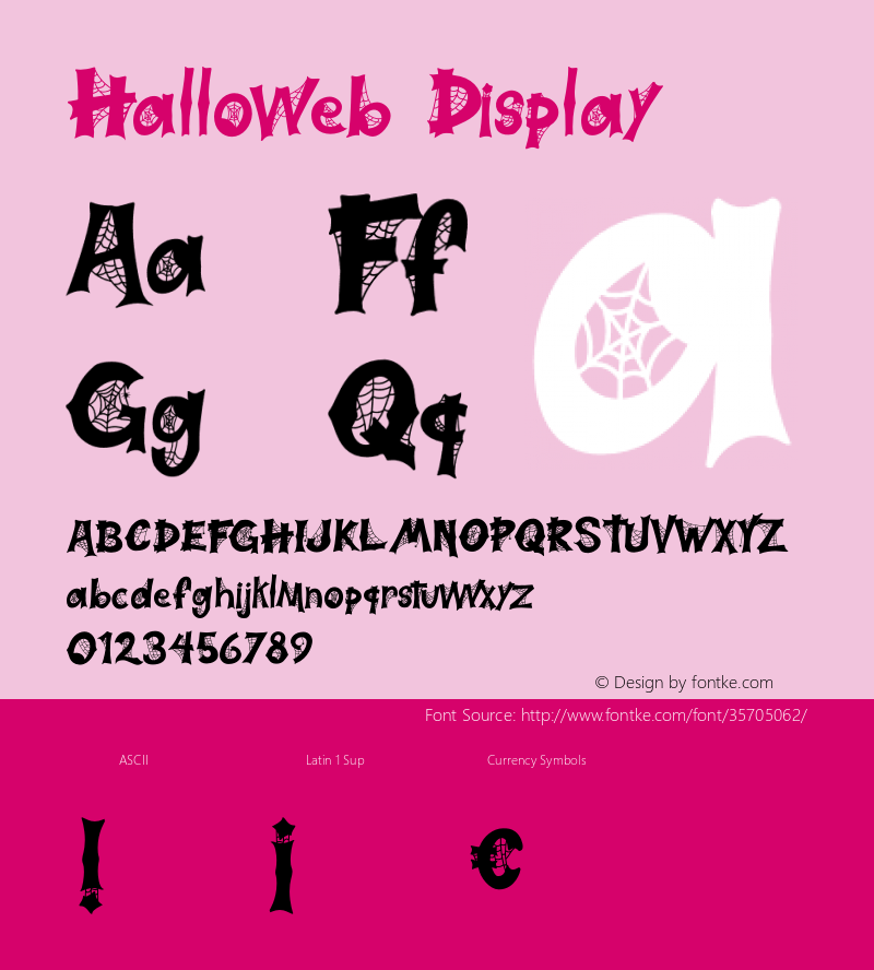 Halloweb Display Version 1.002;Fontself Maker 3.2.2图片样张