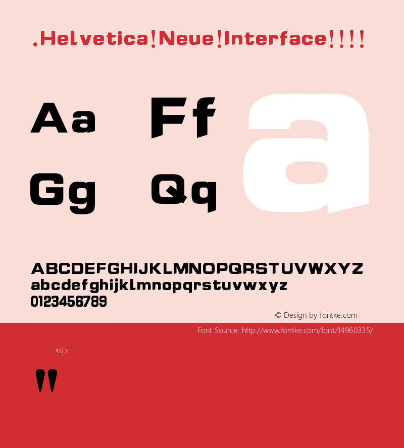 .Helvetica Neue Interface 超细体 10.0d35e1图片样张