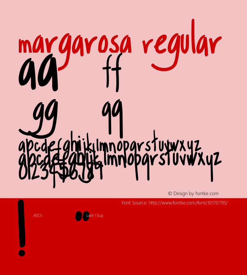 Margarosa Regular Unknown图片样张