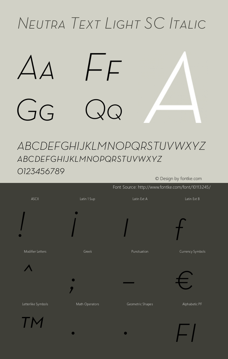 Neutra Text Light SC Italic OTF 1.000;PS 001.000;Core 1.0.29图片样张