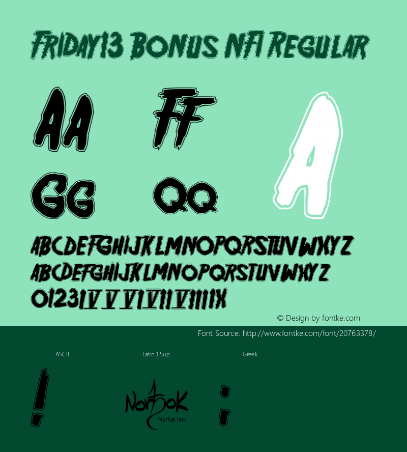 Friday13BonusNFI OTF 1.000;PS 001.001;Core 1.0.29图片样张