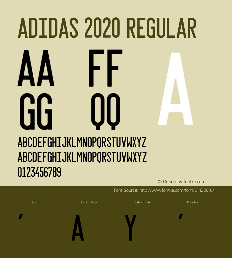 Adidas 2020 Version 1.002;Fontself Maker 3.4.0图片样张