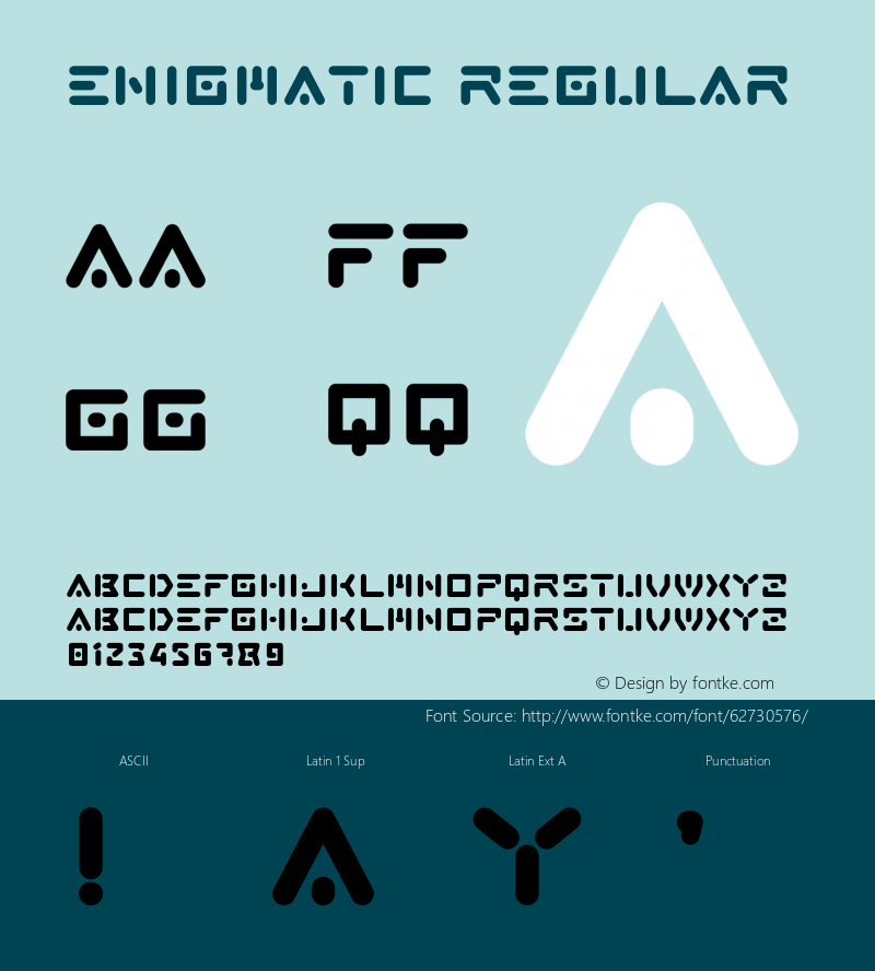 Enigmatic Version 1.002;Fontself Maker 3.5.1图片样张