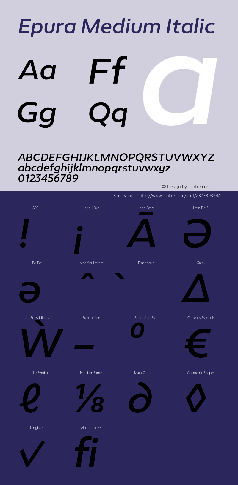 Epura Medium Italic Version 1.005;PS 001.005;hotconv 1.0.88;makeotf.lib2.5.64775图片样张