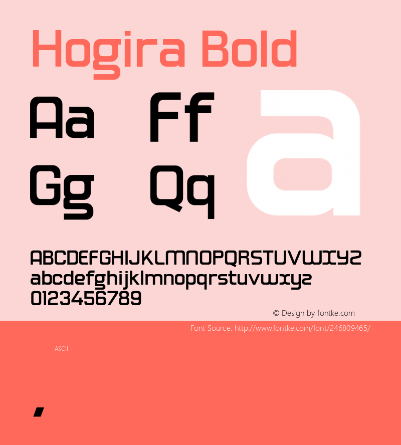 Hogira-Bold Version 1.000图片样张