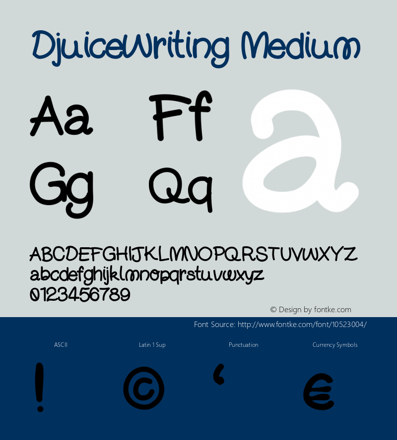 DjuiceWriting Medium Version 001.000图片样张