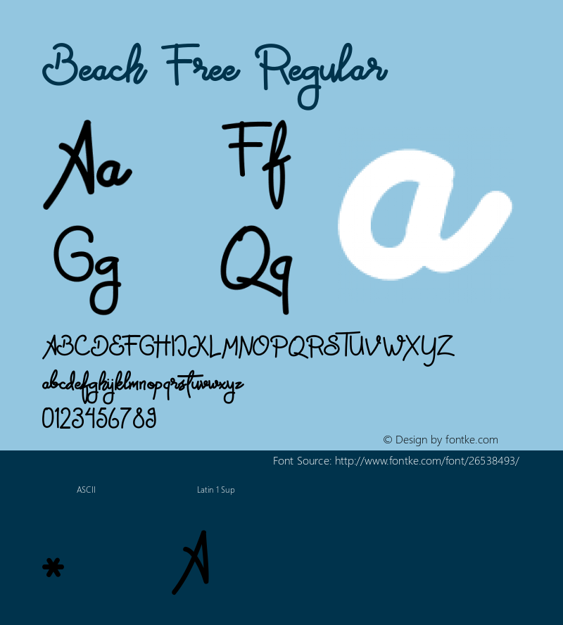 Beach Free Version 1.002;Fontself Maker 2.3.0图片样张