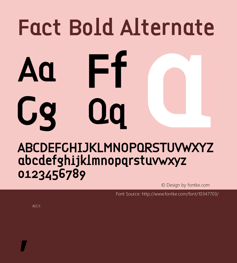 Fact Bold Alternate Version 5.600图片样张