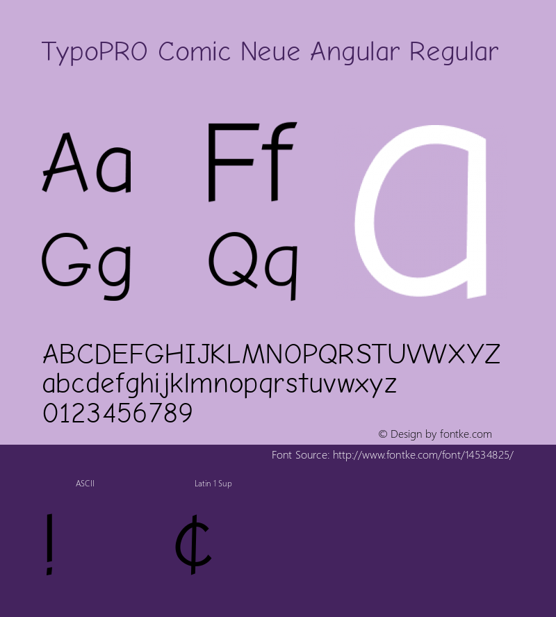 TypoPRO Comic Neue Angular Regular Version 1.000图片样张