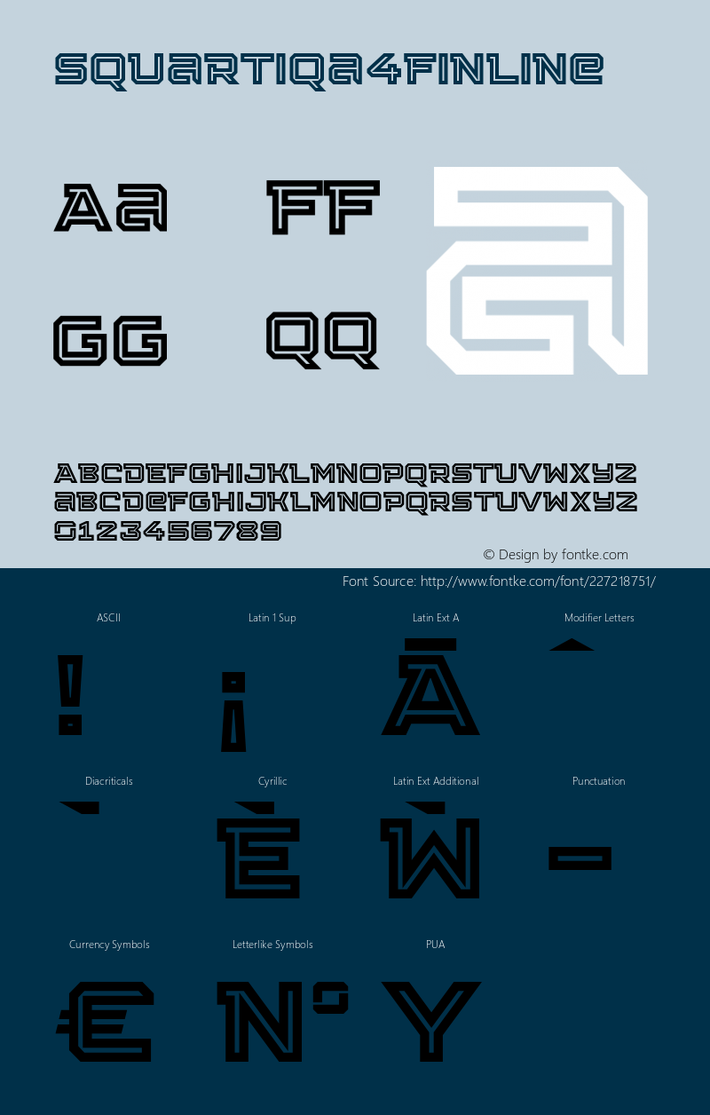 ☞Squartiqa 4F Inline 1.0;com.myfonts.4thfebruary.squartiqa-4f.inline.wfkit2.3CmG图片样张