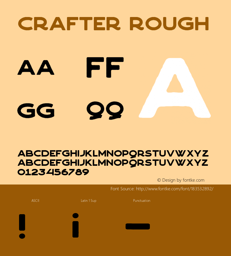 Crafter Rough Version 1.000;PS 001.000;hotconv 1.0.88;makeotf.lib2.5.64775图片样张