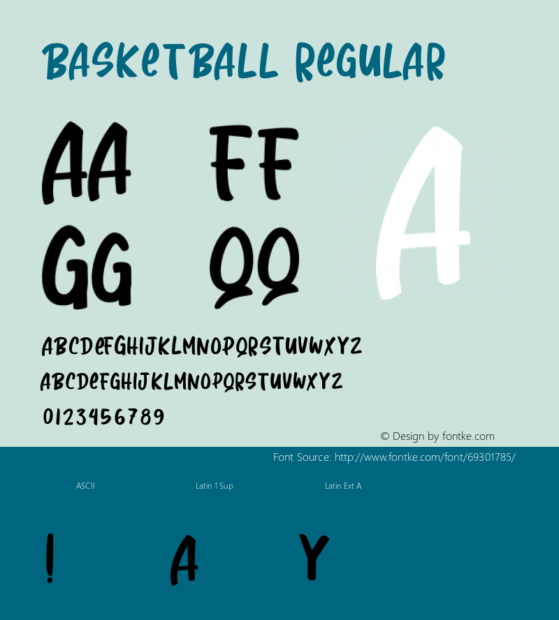 Basketball Version 1.001;Fontself Maker 3.5.1图片样张