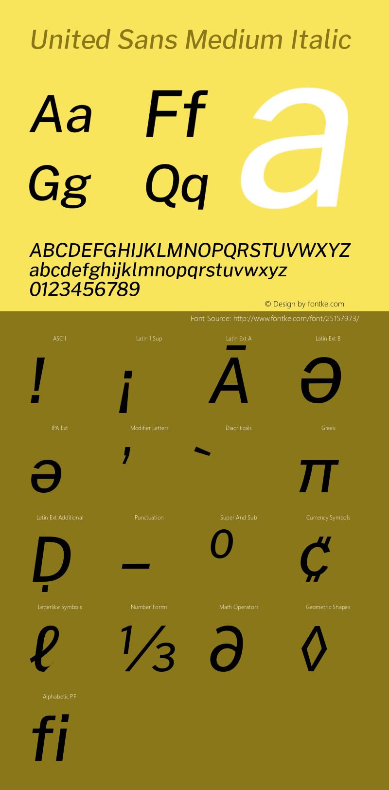United Sans Medium Italic Version 1.000;PS 001.000;hotconv 1.0.88;makeotf.lib2.5.64775图片样张