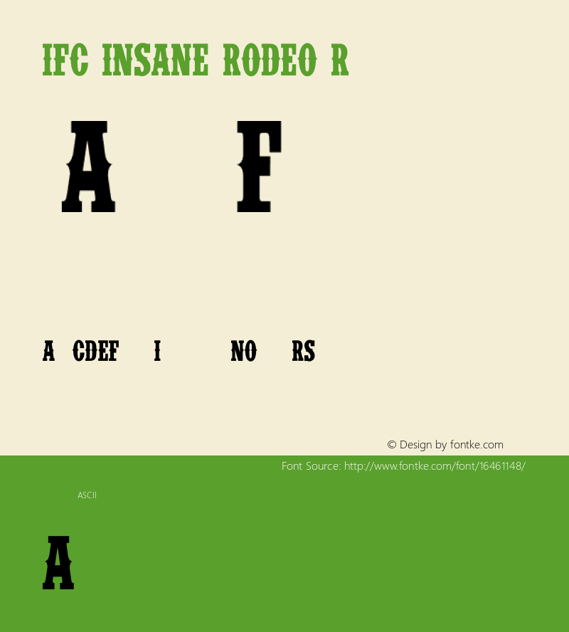 IFC INSANE RODEO Regular Version 1.00 February 20, 2010, initial release图片样张