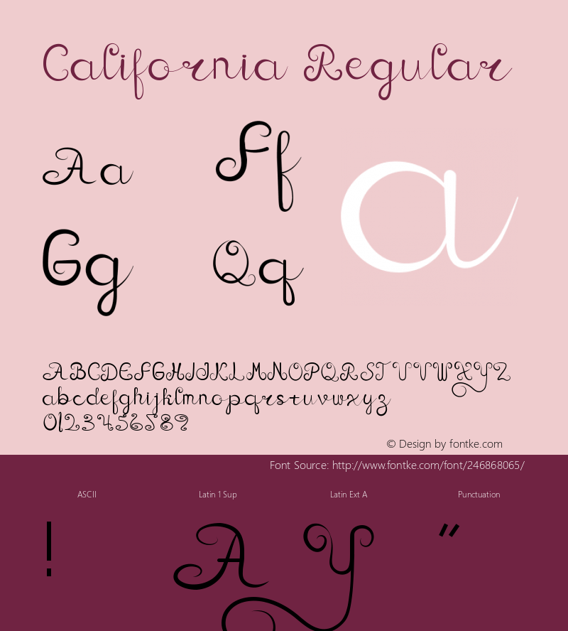 California Version 1.011;Fontself Maker 3.5.4图片样张