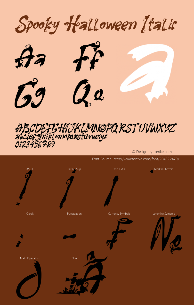 Spooky Halloween Italic Version 1.000;October 13, 2021;FontCreator 14.0.0.2814 64-bit图片样张