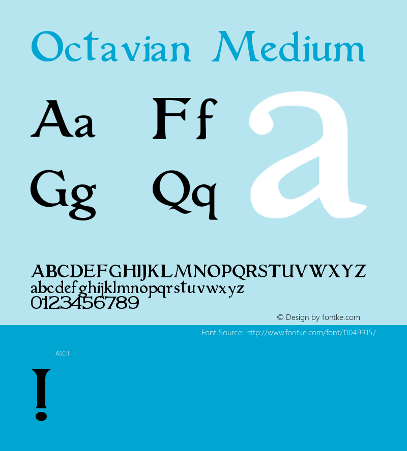 Octavian Medium Version 001.000图片样张