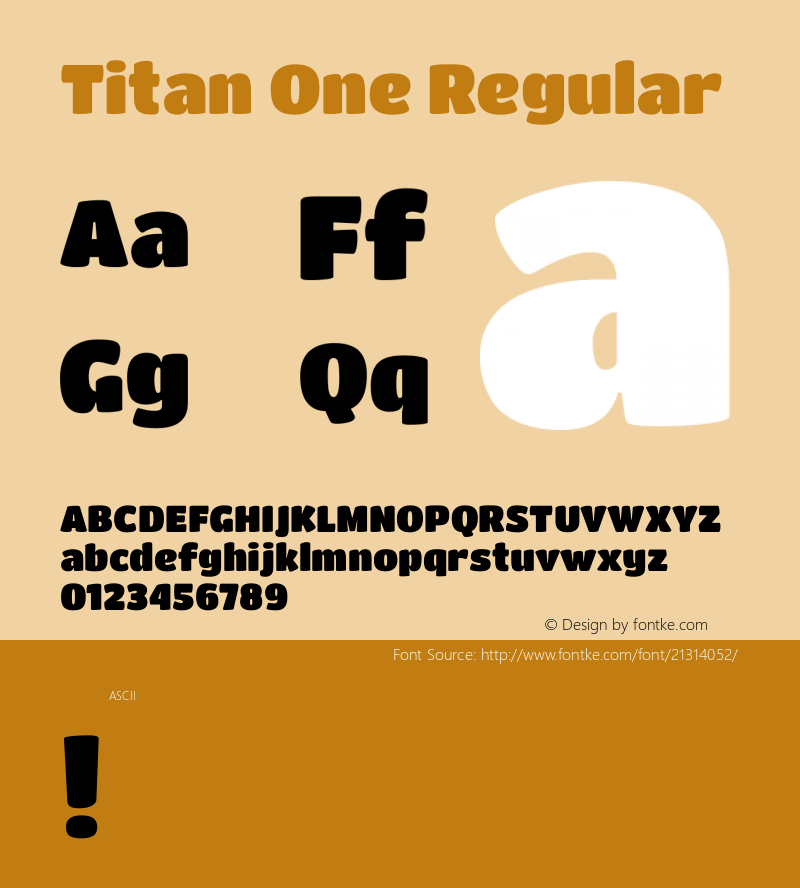 Titan One Regular 图片样张