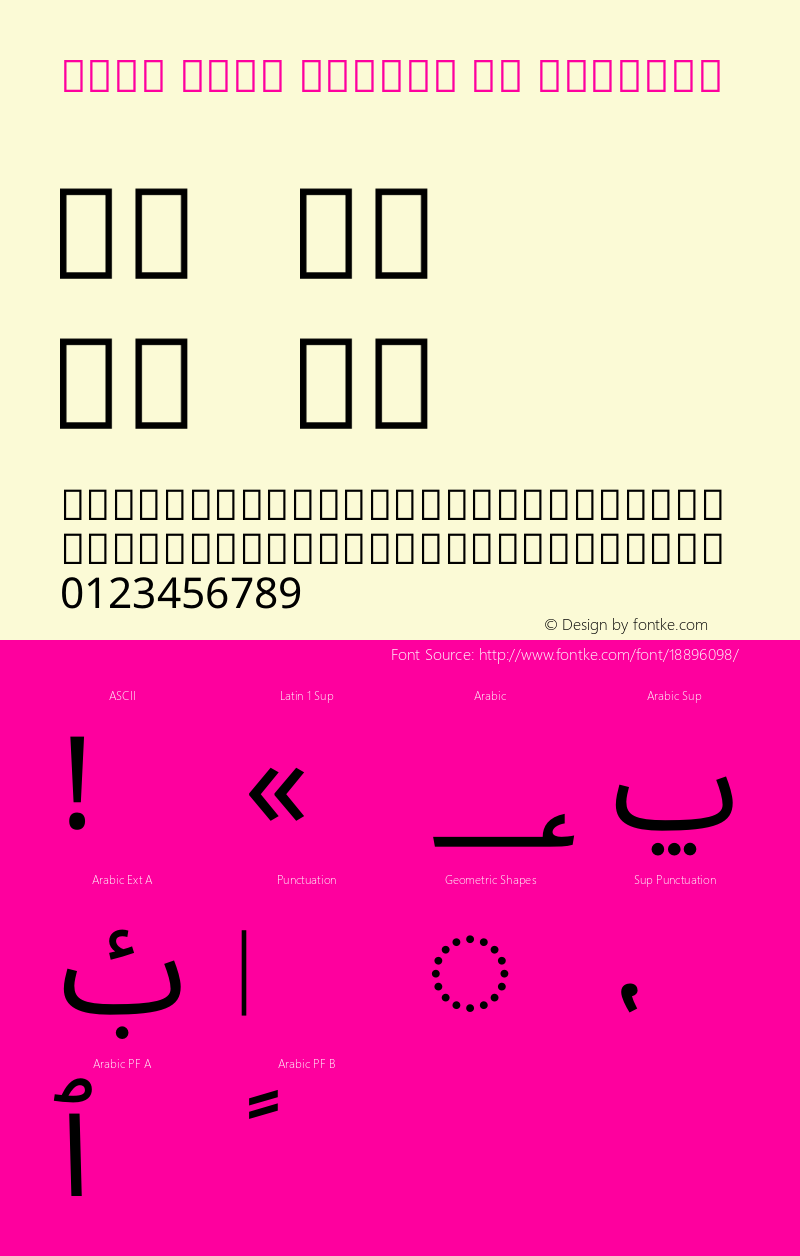 Noto Sans Arabic UI Regular Version 1.900图片样张