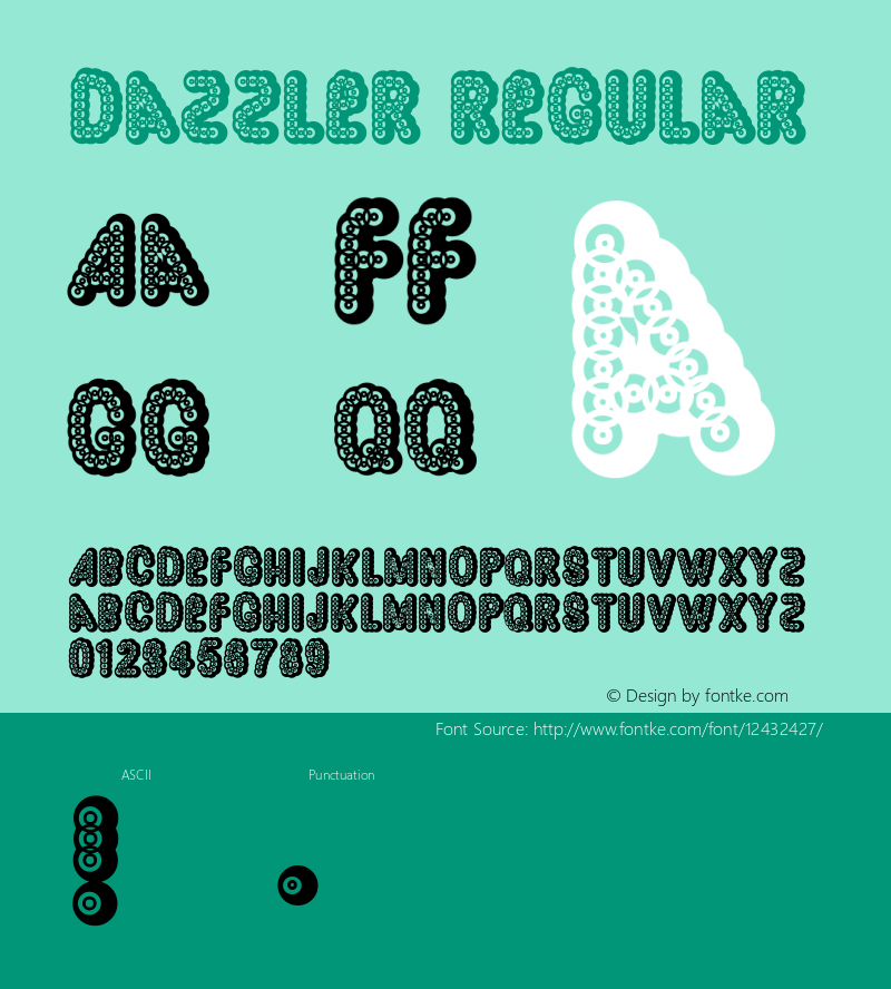Dazzler Regular Macromedia Fontographer 4.1.3 3/17/02图片样张