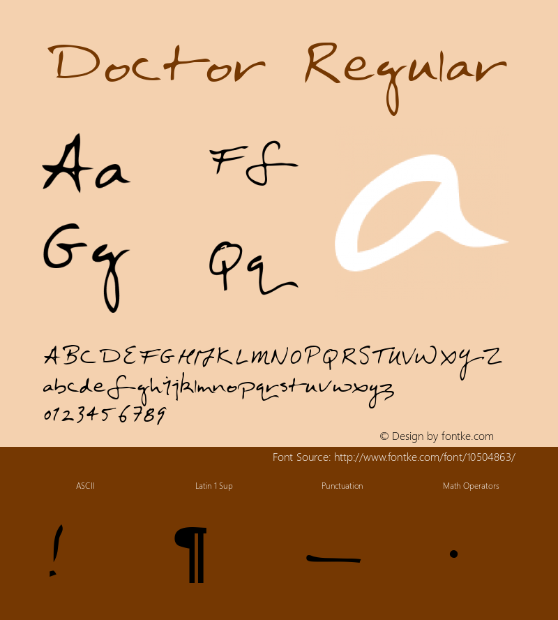 Doctor Regular Macromedia Fontographer 4.1 5/30/96图片样张