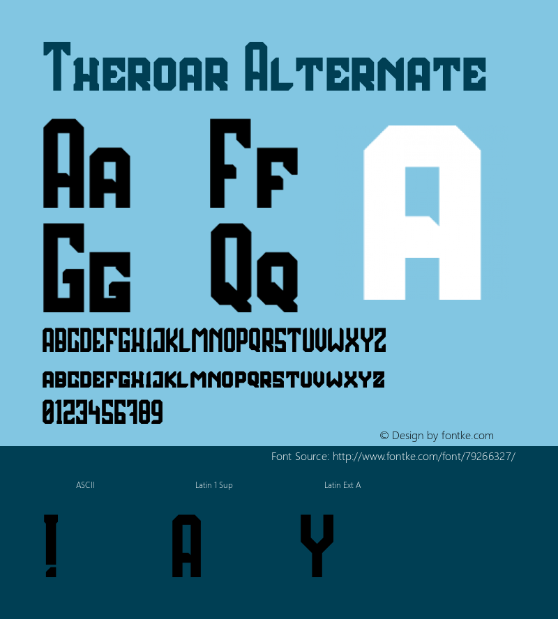 Theroar Alternate Version 1.008;Fontself Maker 3.5.1图片样张